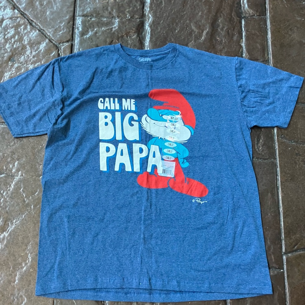 Smurfs Big Papa Tshirt NWT